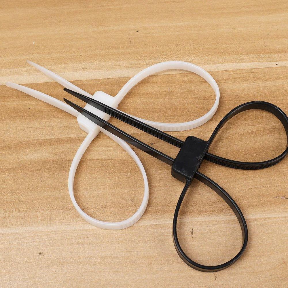Self-Locking Nylon Cable Tie 12MMx700MM Double Buckle Cable Ties New Black White Home Rope