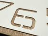 Digits oak wall clock 50cm white