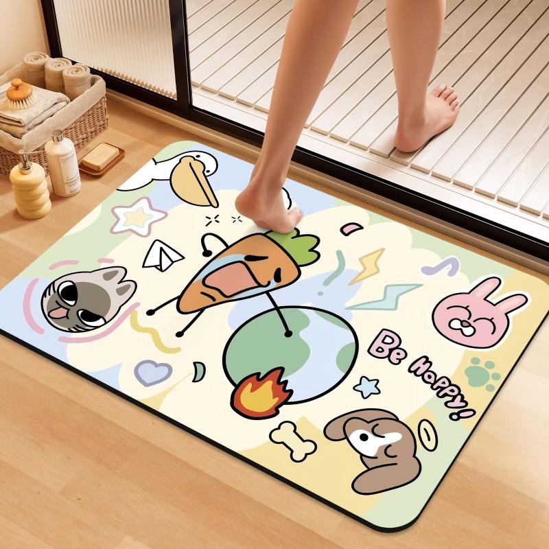 Bathroom floor mat Soft diatom mud Kitchen floor mat Toilet floor mat Quick drying bathroom absorbent floor mat Toilet floor mat