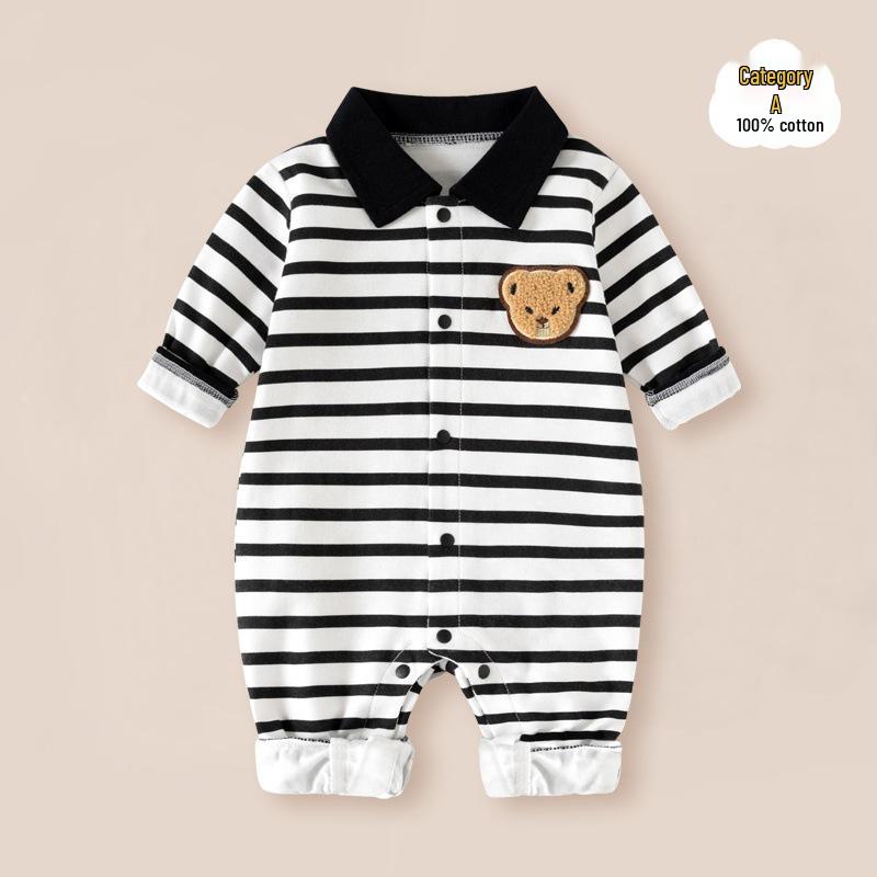 Exclusive Long Sleeve Baby Romper – Pure Cotton Infant Crawling Suit for Spring and Autumn