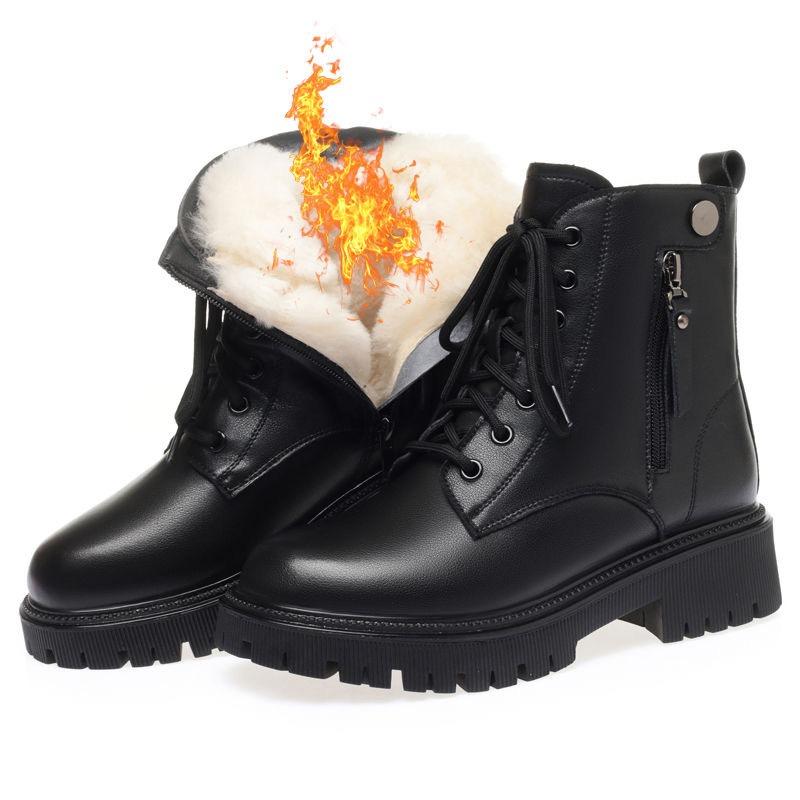 

Ботинки Martin женские зимние бархатные утолщенные короткие ботинки мягкие кожаные хлопковые ботинки толстые меховые ботинки зимние ботинки кожаные ботинки с меховой вставкой 40