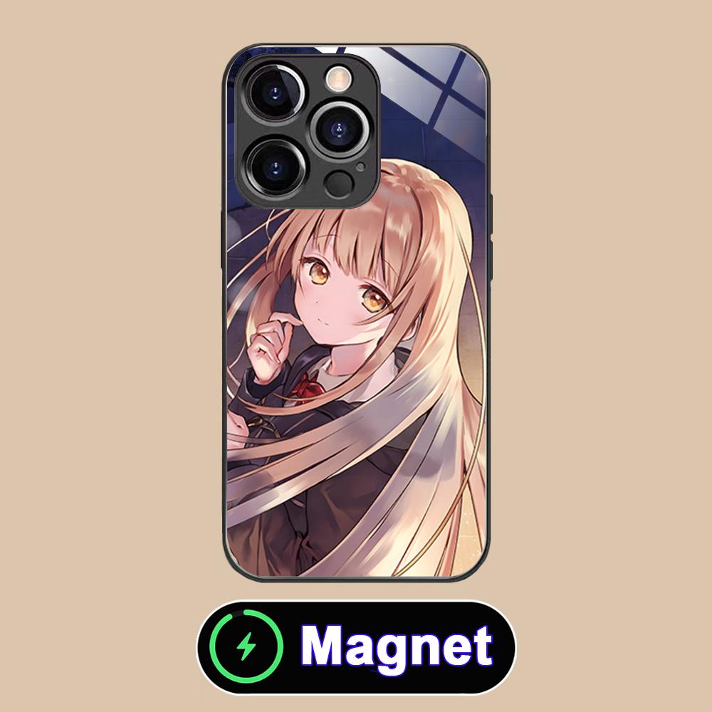 Angel Mahiru Shina Phone Case for iPhone 17 16 15 14 13 12 11 Air Pro Max Plus Mini Glass MagSafe Cover
