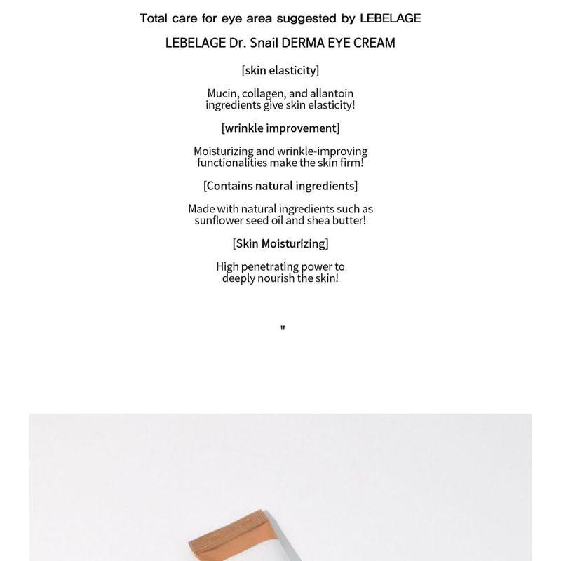 LEBELAGE - Dr. Snail Derma Eye Cream