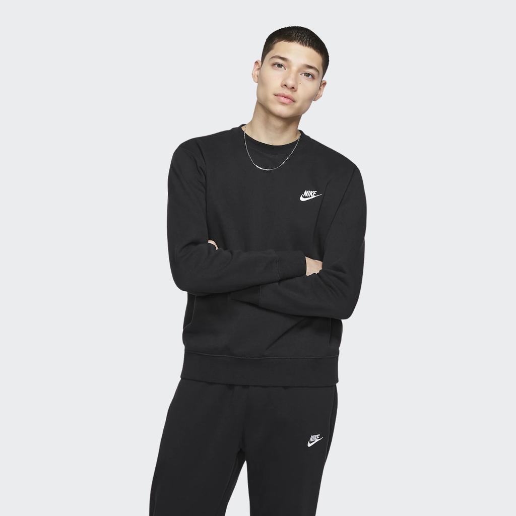 Nike Športové oblečenie Club Fleece Mikina s okrúhlym výstrihom Pánske Vrchné diely Čierna BV2663-010
