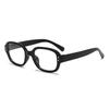 New Retro Small Frame Glasses Frame For Women's Pography Concave Shaped Eyewear Frame Personalized Flat Lens