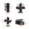 Stove Fan Heat Powered Fireplace Fan  Eco-fan Quiet 4 Blade Wood Burner Fireplace Fan Home Winter Warm Heat Distribution