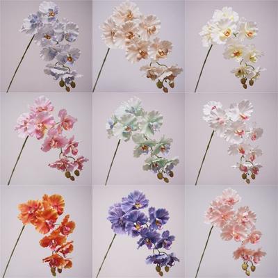 9 Heads Artificial Butterfly Orchid Fake Phalaenopsis Flower  Wedding Decoration
