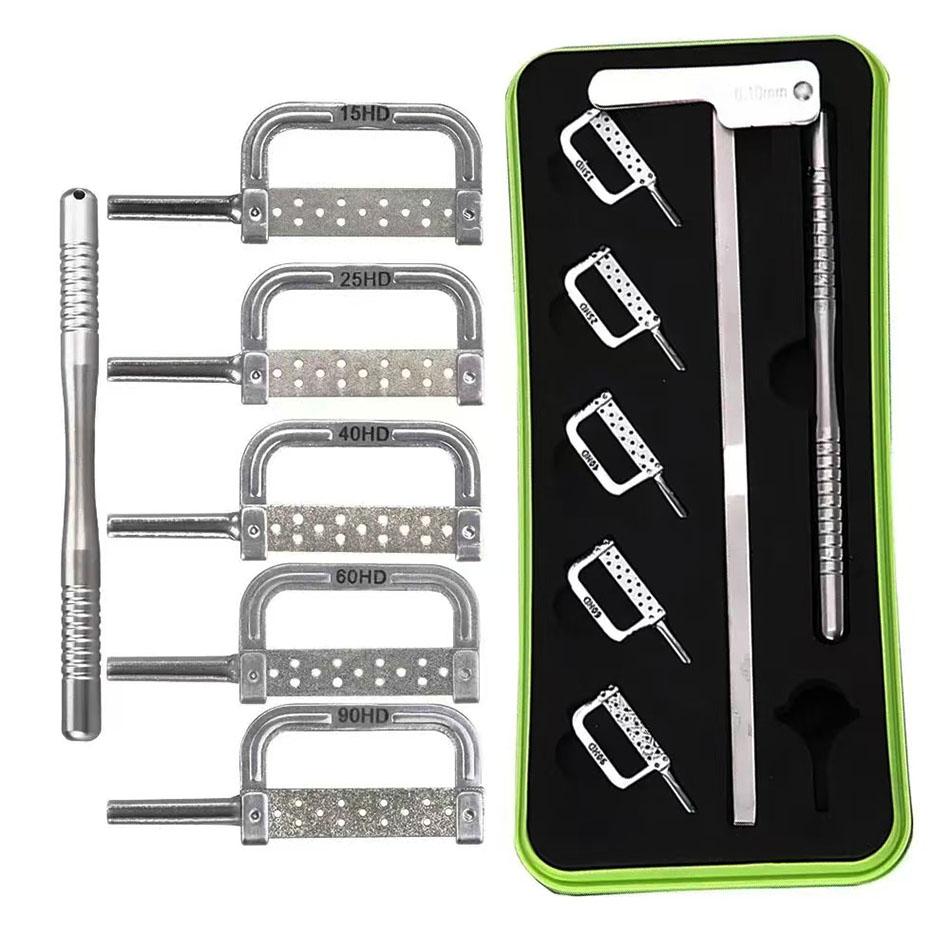 1 Set Dental Interproximal Enamel Reduction Contra Angle IPR System Kit Orthodontic Reciprocating Enamel Removal Tool