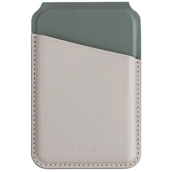Uniq Lyden Ds Magnetyczny Portfel Rfidi Stojak Na Telefon Beżowo-Zielony/Ivory-Lichen Green