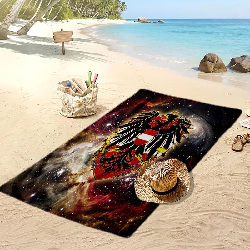 Österreich Fußball Druck Strandtuch Schnelltrocknend Super Saugfähig Weiches Badetuch zum Schwimmen Strand Reisen Fan Souvenir Geschenk