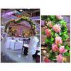 230cm Konstgjord blomma Rose Vine Hängande Garland Party Hem Bröllop Väggdekor