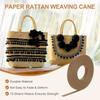 Papierrattan-Webrohr 12-fädig Papierrattan-Geflecht Korbgeflecht-Zubehör für DIY Heimküchenkorb-Bastelarbeiten 16,4 Yards x 0,6"