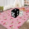 S-Strawberry-Pink Girl Door Mat Kids Room Bedroom Decoration Balcony Anti-Slip Doormat Living Room Doormat Area Rug