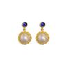 Vintage Silver Pearl Stud Earrings - Elegant Light Luxury Court Style
