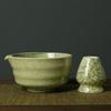 2Pcs Tea Bowl with Pouring Spout and Whisk Holder Matcha Ceramic Bowl for Tea Lovers Matcha Beginner Japanese Matcha Preparation