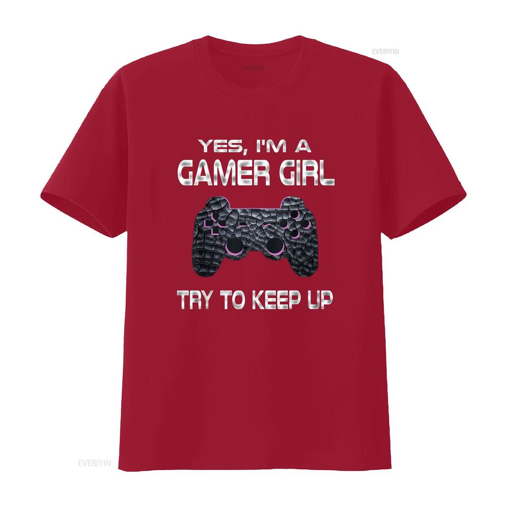 Gamer Girl Funny Quote Gaming Video Games Girls T Shirtns Shirt Vintage Washed Versatile Casual Breathable Stretched Unisex