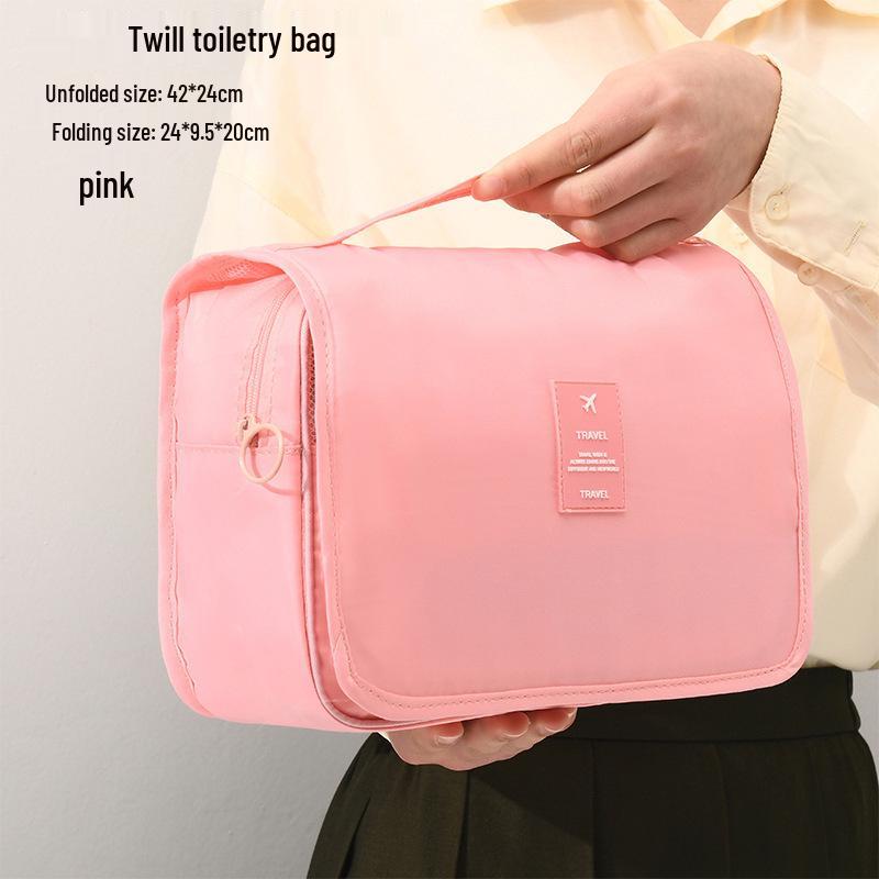 Borsa per Trucco da Viaggio di Grande Capacità con Separazione Umido/Secco e Design a Gancio Cationico