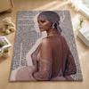 Music R-Rihanna Throw Blankets Soft Warm Flannel Blanket Bedding for Bed Living Room Home Sofa