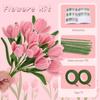 1Set Tulip Pipe Cleaners Craft Supplies with Wrapping Paper for Birthday Creative DIY Home Decoration