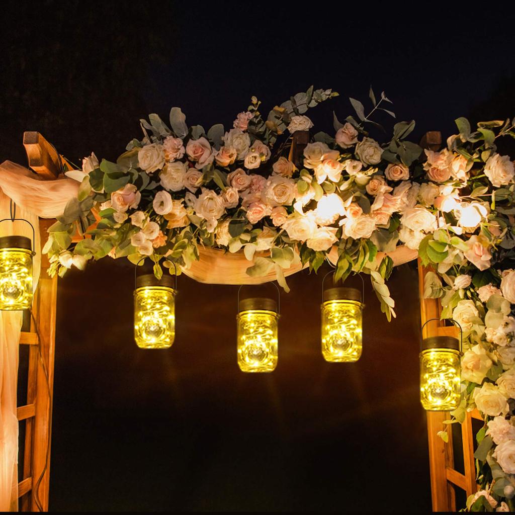 PChero Illumination Glass Solar Mason Solar 3 Meter LED Solar Batteries Included of Jar Sold Separately Light, Light, Jar, Charging, Bulb, Decoration,