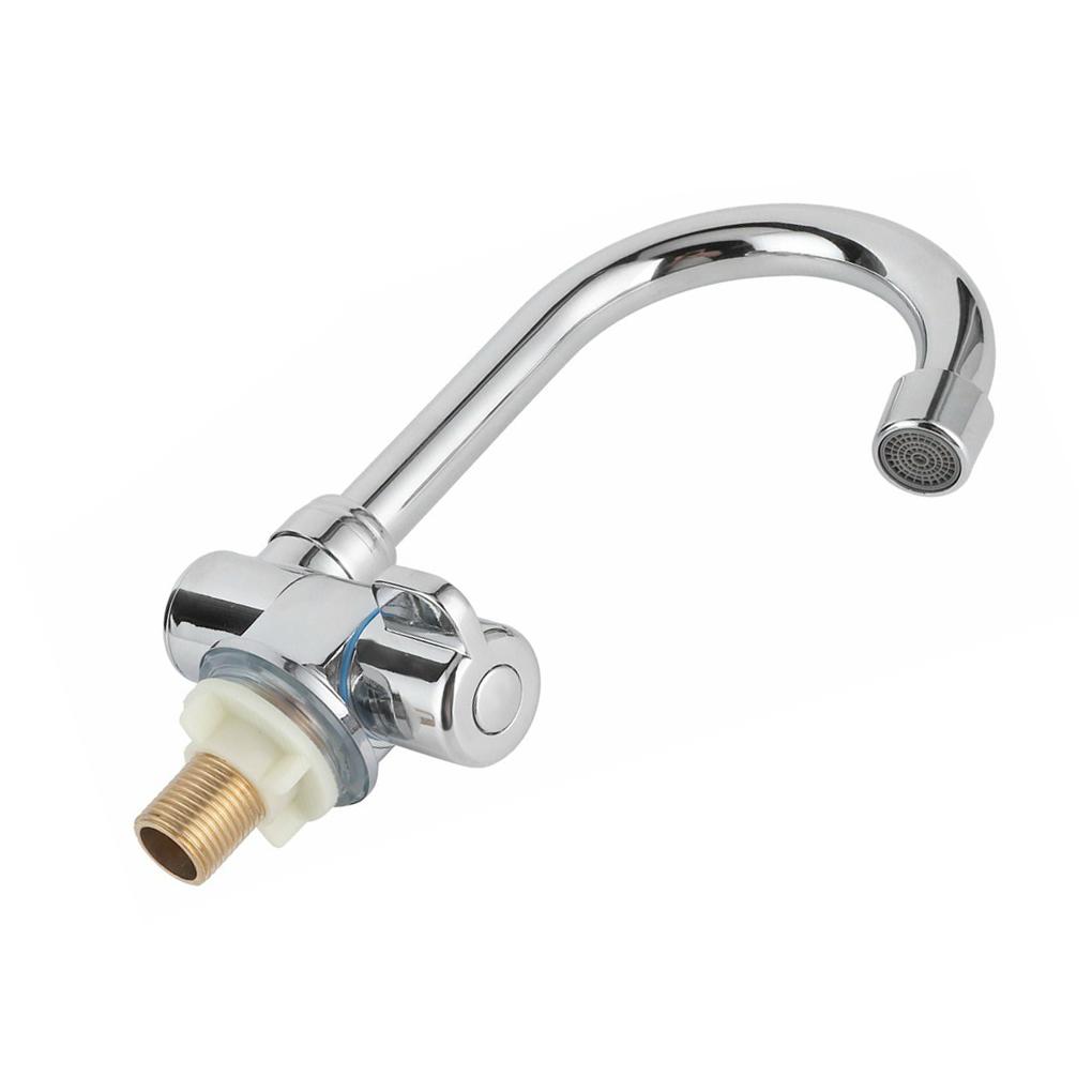 

Серебряный кран для автофургона, одинарный кран для холодной воды, складной кран для автофургона с вращением на 360 градусов, монтаж на 1/2 дюйма, медный кран