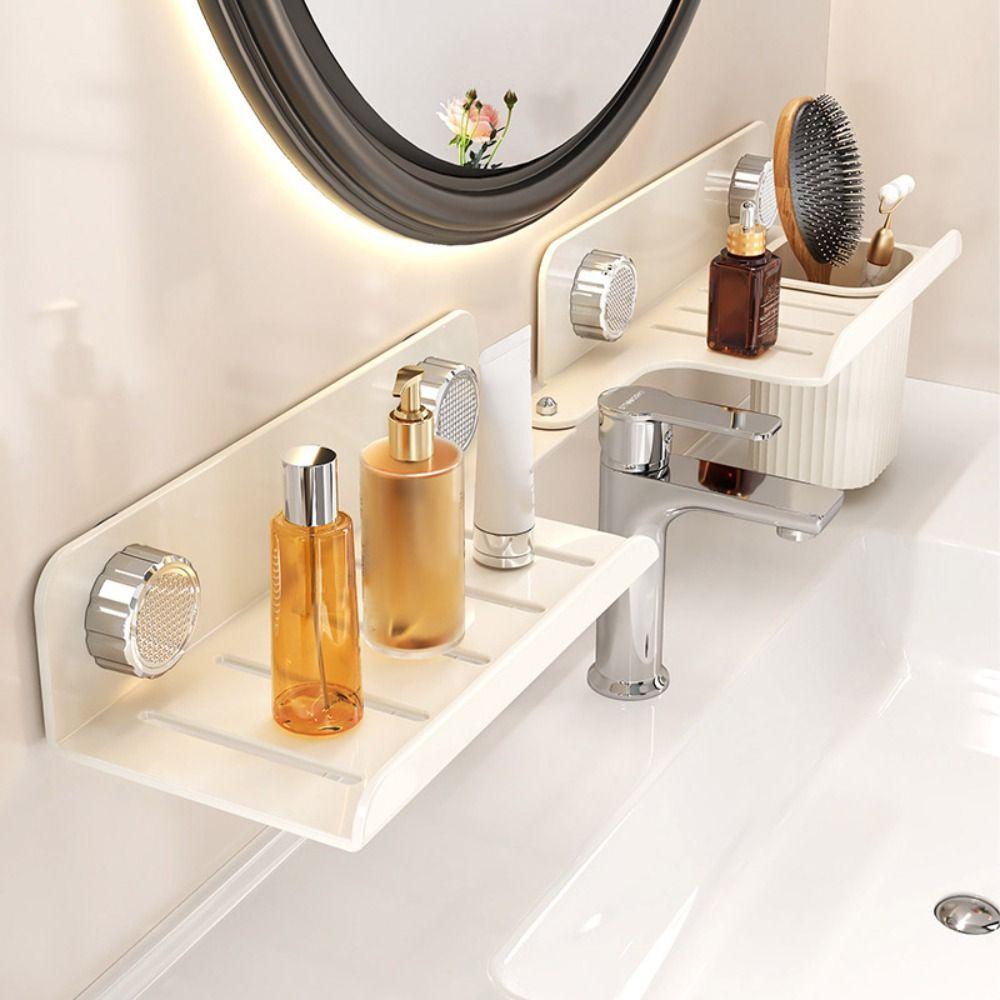 Estante de Almacenamiento para Grifo de Baño sobre Encimera Sin Taladro Estante de Almacenamiento para Encimera de Fregadero Cocina
