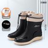 New Fashionable Women's Low Tube Non-slip Warm Rain Shoes Water Boots Rain Boots Kitchen Short Tube Water Shoes