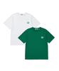 LAB101 [2Pack] Baseball Back Logo T-Shirt (White Green)