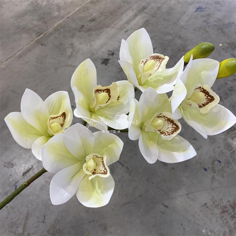 3D tištěná dekorace orchideje Cymbidium - Měkká a realistická umělá květina pro svatby a domácí dekoraci