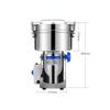550W Large Capacity Crusher Multifunctional Stainless Steel Powder Mixer Electric Grinding Machine for Traditional Chinese Medicine Grains