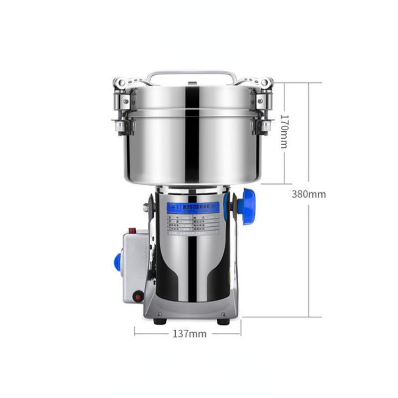 550W Large Capacity Crusher Multifunctional Stainless Steel Powder Mixer Electric Grinding Machine for Traditional Chinese Medicine Grains