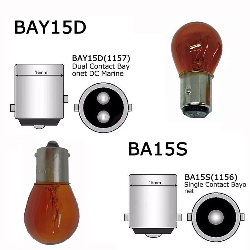 10Pcs S25 P21W P21/5W BAY15D BA15S 1156 1157 12V 21W 12V 21/5W Car Halogen Turn Singal Light Reverse Lamp Stop Bulb