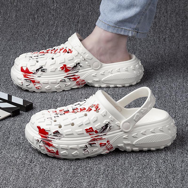 Fashion 2024 New EVA men's lightweight and comfortable outdoor beach work sandals casual flip-flops non-slip bathroom men's shoes