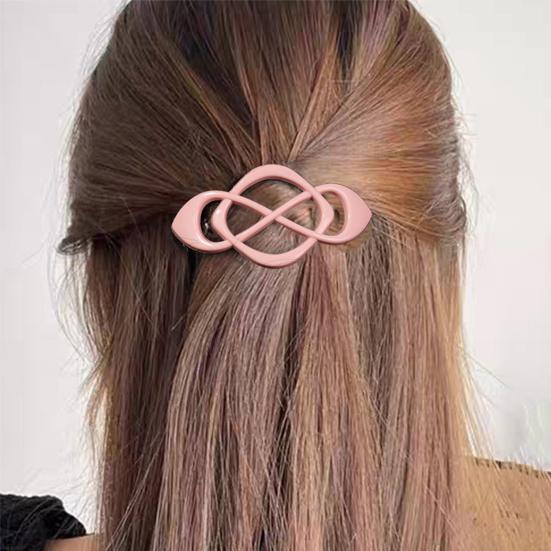 Vintage Französische Haarspange Chinesische Knotenform Metallfeder Haarnadel Rutschfest Starker Halt Hinterkopf Haarspange Haaraccessoires