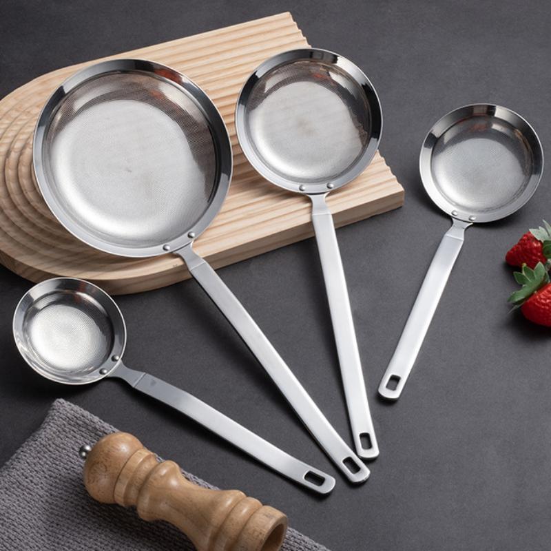 Nerezová filtrační lžíce HANYANG 304 Pěnová lžička na horký hrnec Lžíce pro domácnost Zahuštěné smažení na pěnovou lžičku