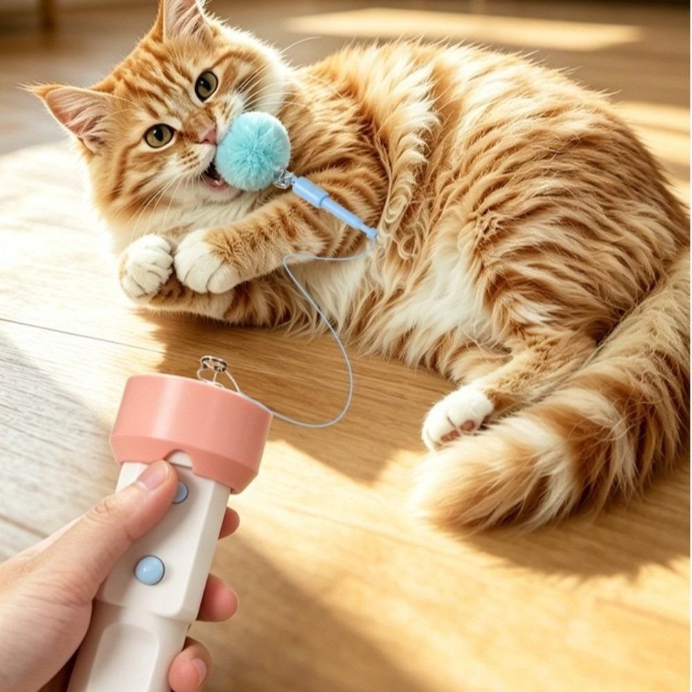 Electric Cat Teaser Wand ABS Interactive Cat Toy Fun Automatic Cat Toy  Indoor Play