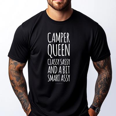 Funny Camping Tanks Camper Queen Classy Sassy Smart Assy Teeshirt High Quality Tshirts Gift Graphic Tees