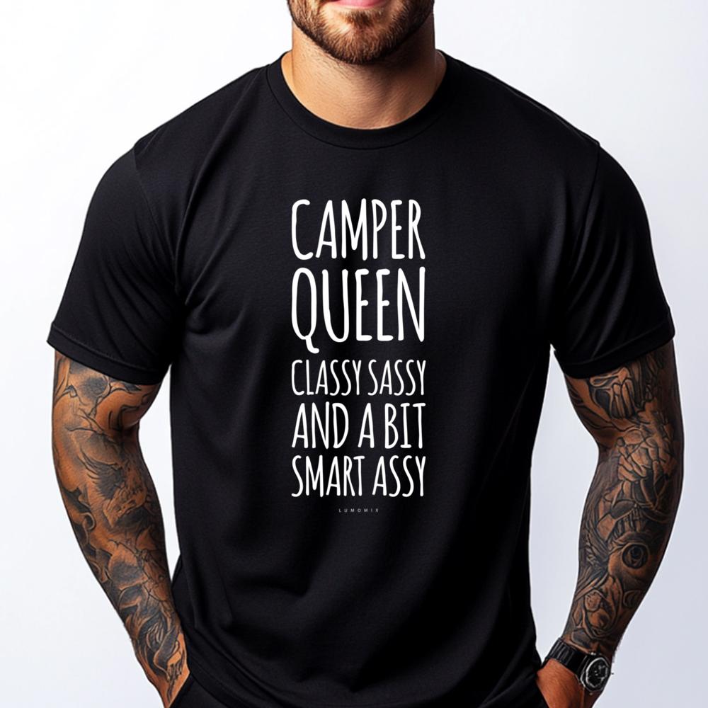

Funny Camping Tanks Camper Queen Classy Sassy Smart Assy Teeshirt High Quality T-shirts Gift Graphic Tees 5XL різнокольоровий