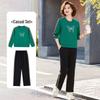 Baolianduo Women's Casual Long-Sleeve Sweatshirt & High-Waisted Pants Set
