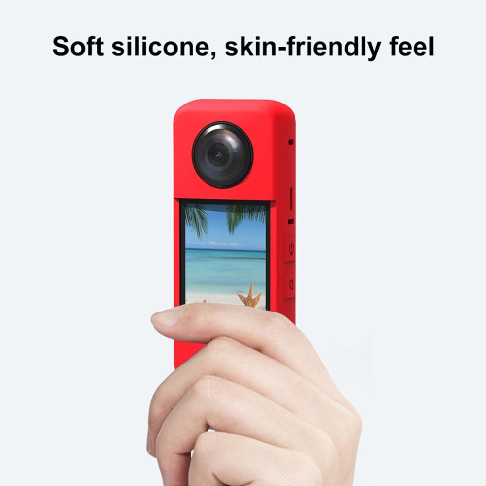 Panoramatický fotoaparát silikonové ochranné pouzdro s krytkou objektivu Shockproof Kompatibilní s Insta360
