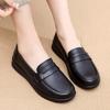 New Casual Round-toed Soft-soled Women's Leather Shoes Are Comfortable and Versatile Single Shoes