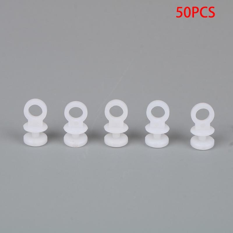 50Pcs Curtain Rail White Modern Style Accessories Plastic Curtain Track Gliders For Home Hanging Curtain Glider Hook Ring Rail