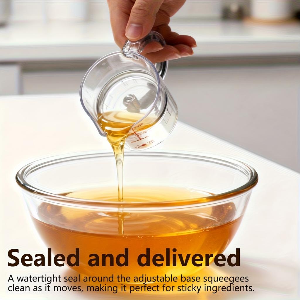 4-IN-1 Measuring Cup Adjustable MultiFunctional Measuring Cup with Scraper-Style Seal Base Kitchen Cube Cups Tools for Cooking