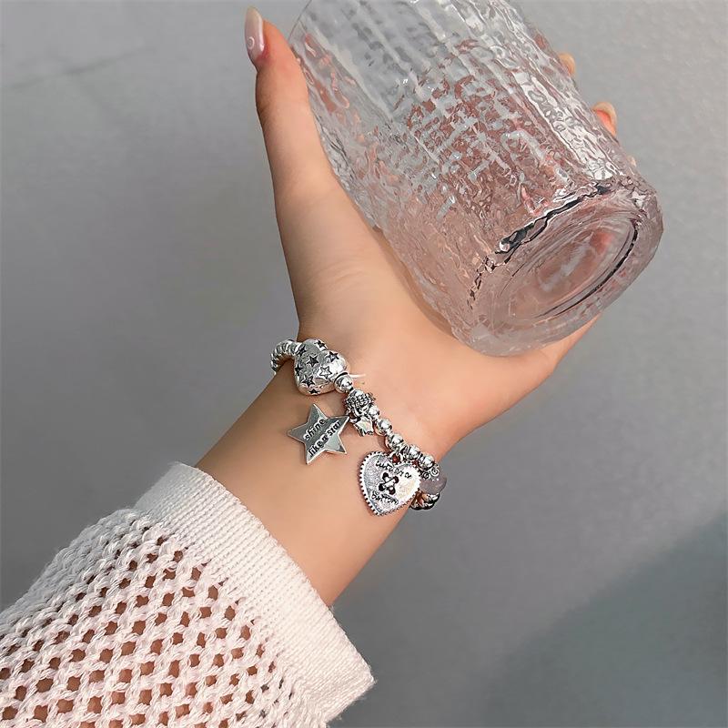 Sweet Heart Star Bracelet: Women's Retro Fashion, Versatile, Trendy, Creative Hand Jewelry