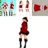 Festive Women's Xmas Dress Red Santa Outfit Off-shoulder Tube Top Cosplay