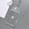 Transparent Glitter 3 Inch Photocard Holder PVC Heart Card Holder Storage Idol Card Display Protective Pendant Photo Card Holder