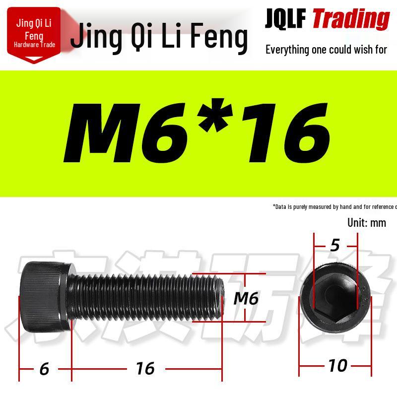 Grade 12.9 Full Thread Hex Socket Head Cap Screws - M3-M14 Black Cylindrical Bolts for Maker Accessories