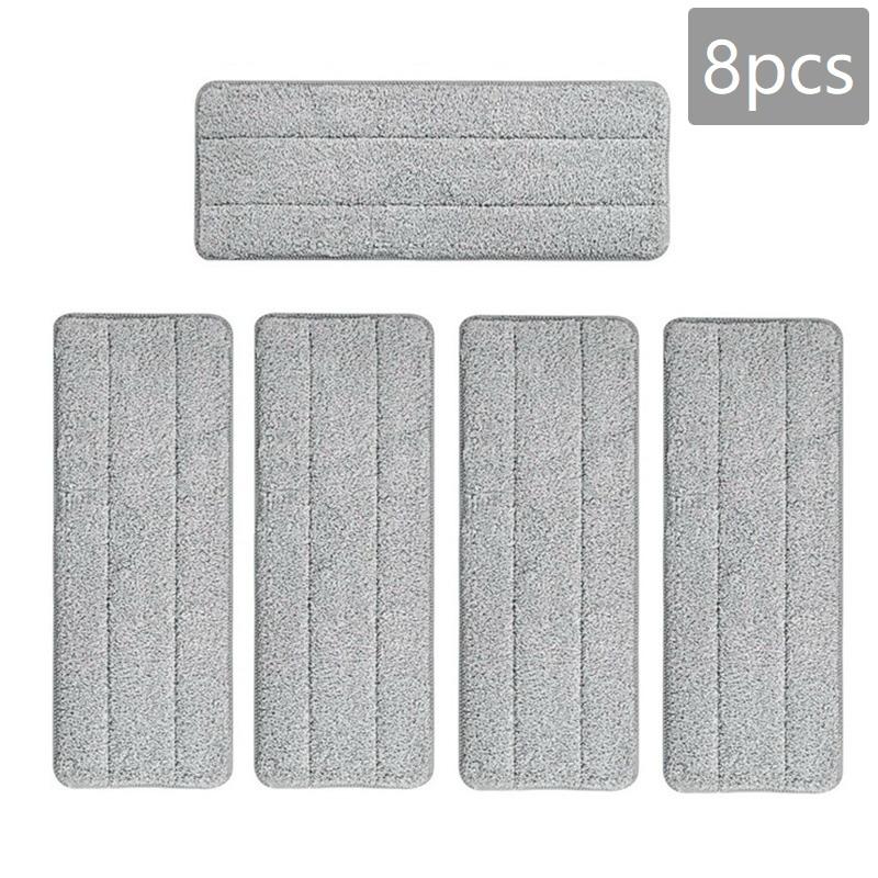 4/8Pcs Microfiber Mop Pad Washable Reusable Soft High Water Absorption Replacement Mop Head For Spray Mop Dust Mop Household