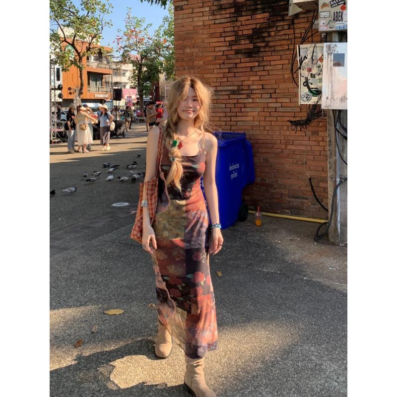 

Женское ретро-платье с подтяжками Sense Design Niche Design, летнее утягивающее платье с длинными бедрами M