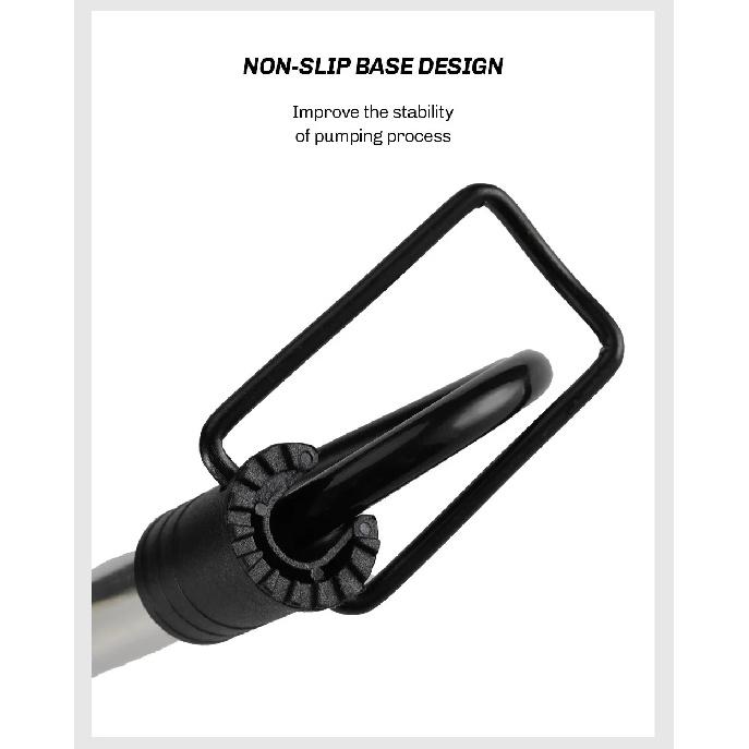 RION Bicycle Pump Portable Aluminum Bike Pumps UK FR US Valve Inflator Mountain Road Bike Accessories Lightweight Multi-function
